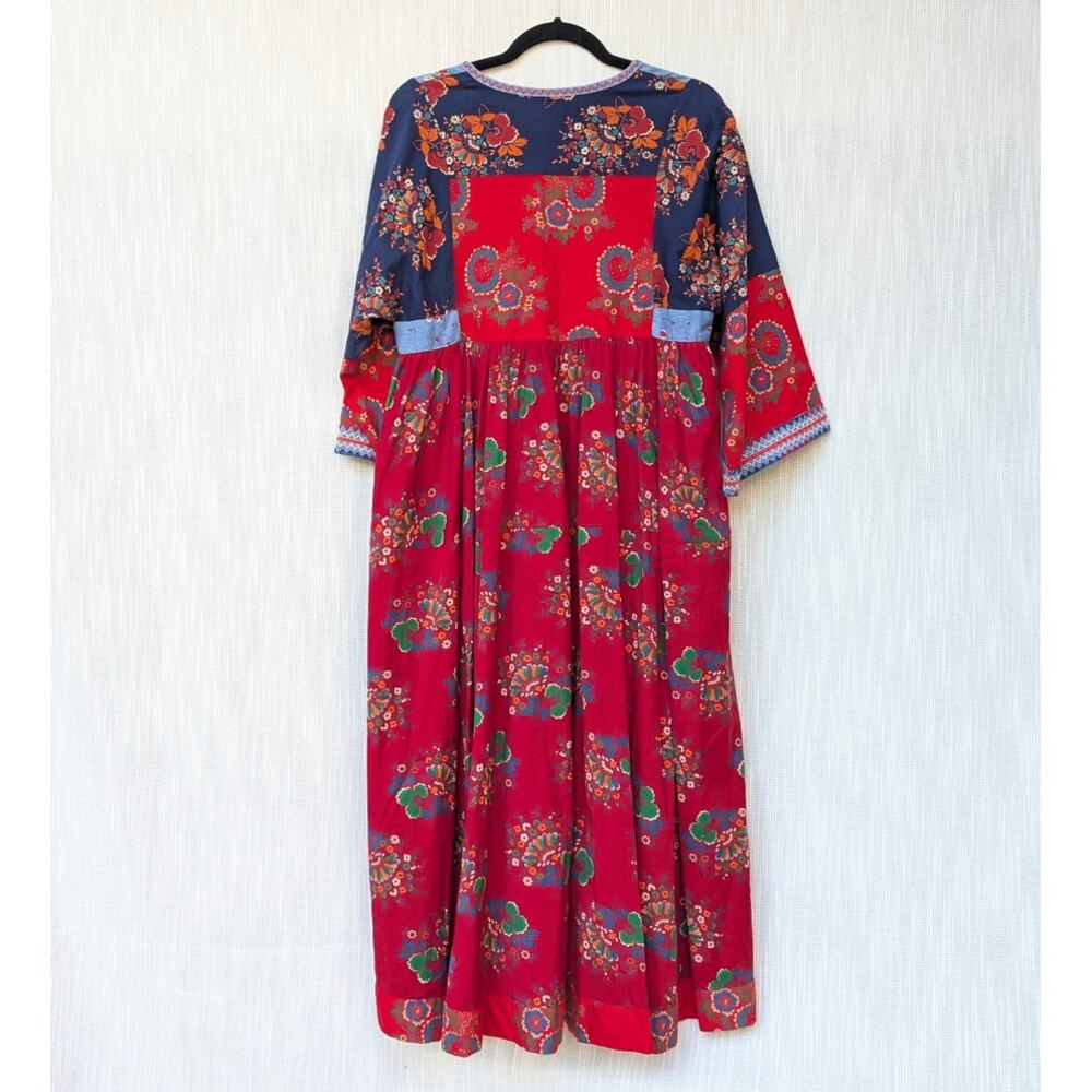 Ulla Johnson Milena Patchwork Cotton/Linen V-Neck… - image 2